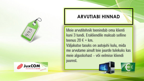 arvutiabi hinnad